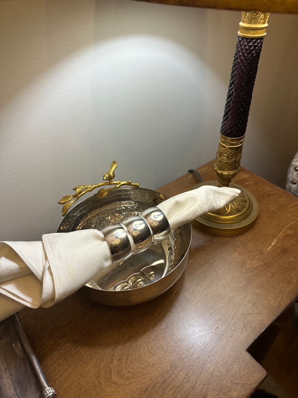 Silver Plated Napkin Rings Set - Picture 4 of 4